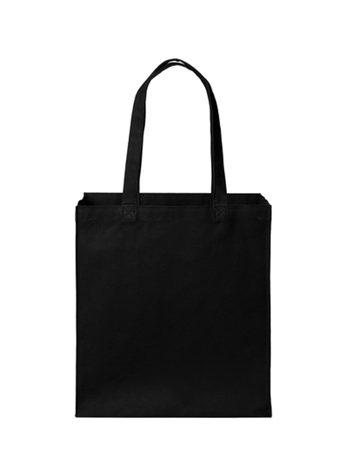Cotton Canvas Over-the-Shoulder Tote Bag - BG426 - Deep Black