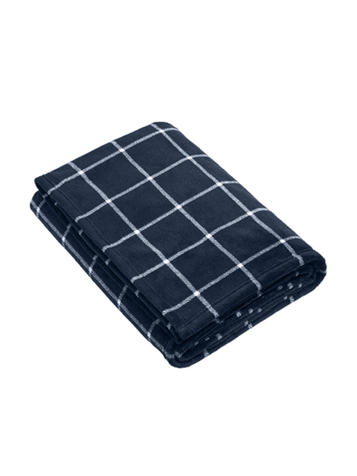 Ultra Plush Blanket - BP31 - River Blue Navy/ Marshmallow Check