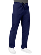 Unisex Natural-Rise Drawstring Tapered Leg Pant - 504 - Navy