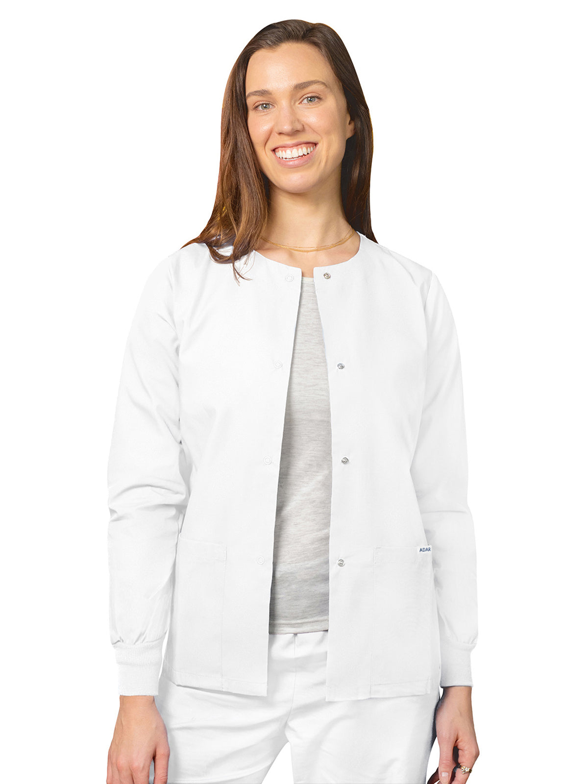 Women's Round Neck Scrub Jacket