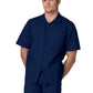 Men's Zippered Short Sleeve Scrub Jacket