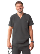Men's V-Neck Top - A6010 - Pewter