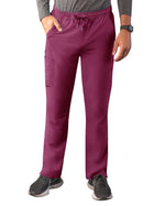 Men's Drawstring Cargo Pant - A6106 - Wine