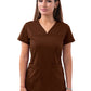 Women's V-Neck Sweetheart Top - P4210 - Coffee