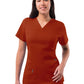 Women's V-Neck Elevated Top - P4212 - Red Ochre