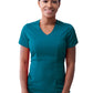 Women's V-Neck Top - P7002 - Caribbean Blue