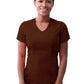 Women's V-Neck Top - P7002 - Coffee