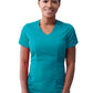 Women's V-Neck Top - P7002 - Teal Blue