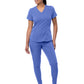 Women's Modern Athletic Jogger Scrub Set - P9500 - Ceil Blue