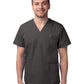 Unisex V-Neck 3 Pocket Top - S8304 - Charcoal
