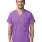 Unisex V-Neck 3 Pocket Top - S8304 - Lavender