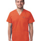 Unisex V-Neck 3 Pocket Top - S8304 - Mandarin Orange