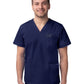 Unisex V-Neck 3 Pocket Top - S8304 - Navy