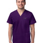 Unisex V-Neck 3 Pocket Top - S8304 - Purple