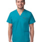 Unisex V-Neck 3 Pocket Top - S8304 - Teal Blue