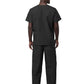 Unisex V-Neck Top Drawstring Pant Scrub Set