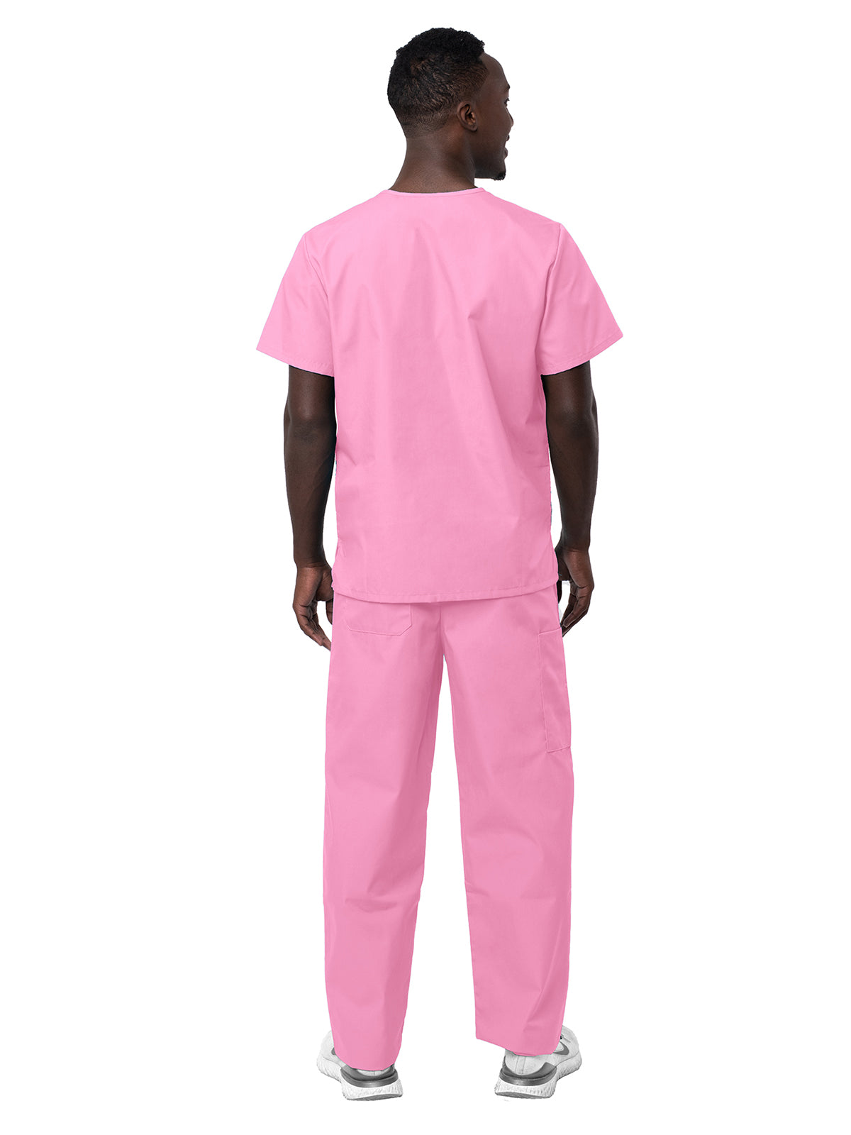 Unisex V-Neck Top Drawstring Pant Scrub Set