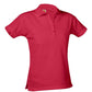 Ladies Pique Knit Short Sleeve Polo Shirt - 9735 - Red
