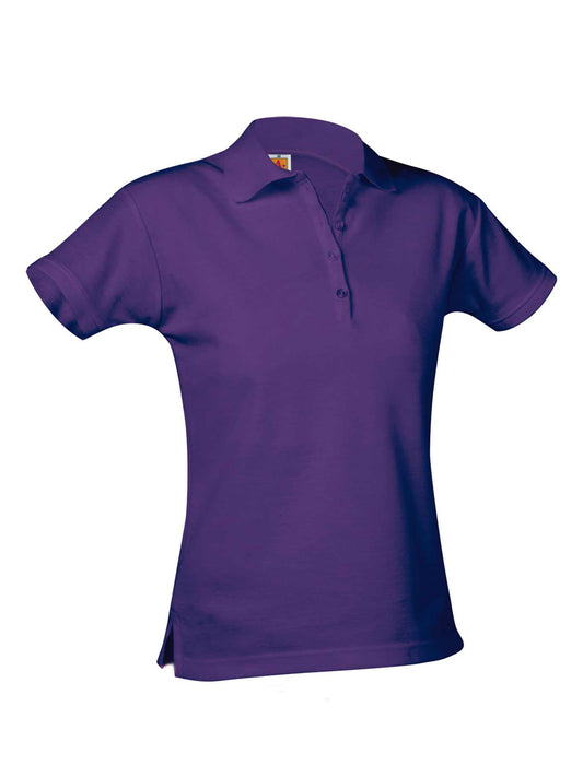 Ladies Pique Knit Short Sleeve Polo Shirt - 9735 - Tulane Purple