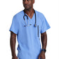 Men's V-Neck Zip Pockets Amplify Scrub Top