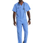 Men's V-Neck Zip Pockets Amplify Scrub Top