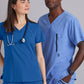 Men's V-Neck Zip Pockets Amplify Scrub Top