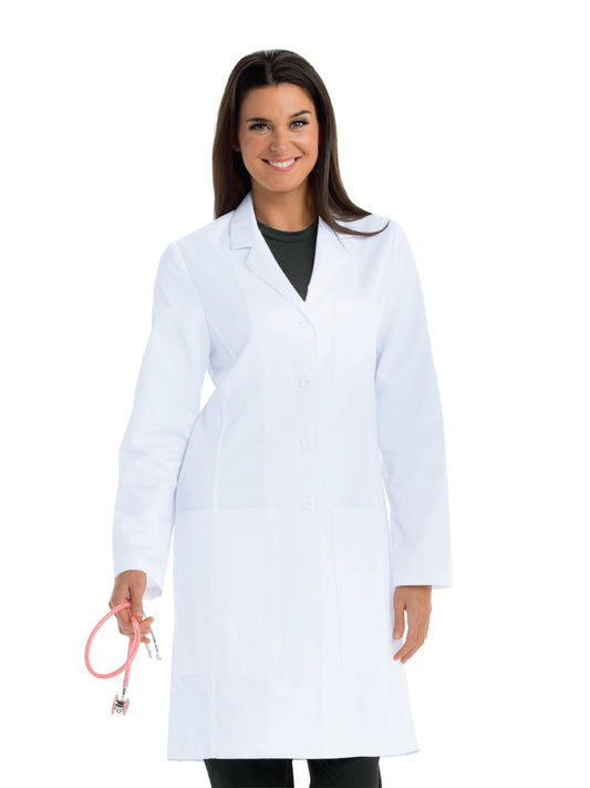 Women's Two-Pocket 35" Mid-Length Morgan Lab Coat - 2402 - White