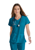 Women's Four-Pocket V-Neck Cora Scrub Top - 41423 - Bahama