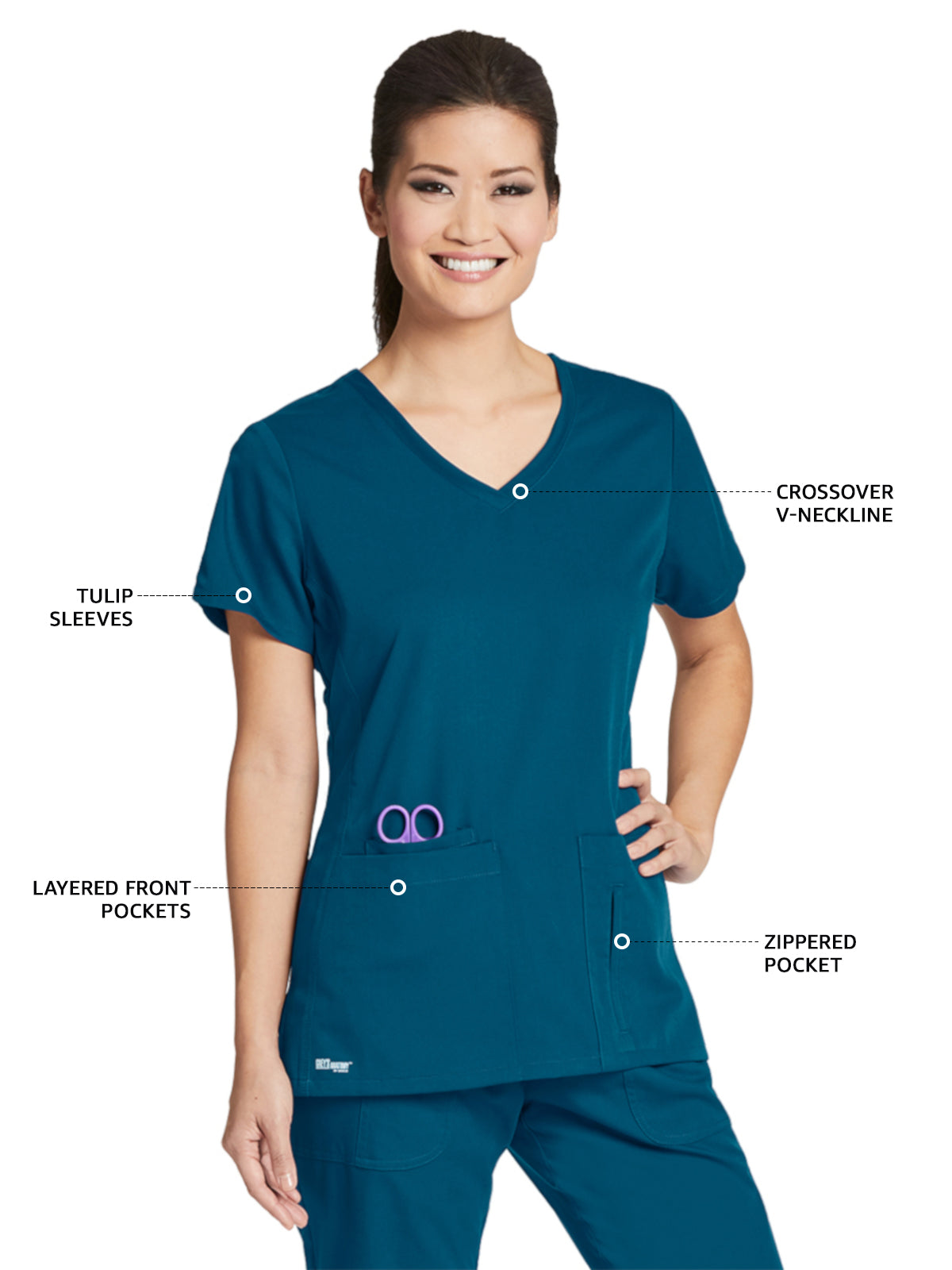 Women's V-Neck Cora Scrub Top