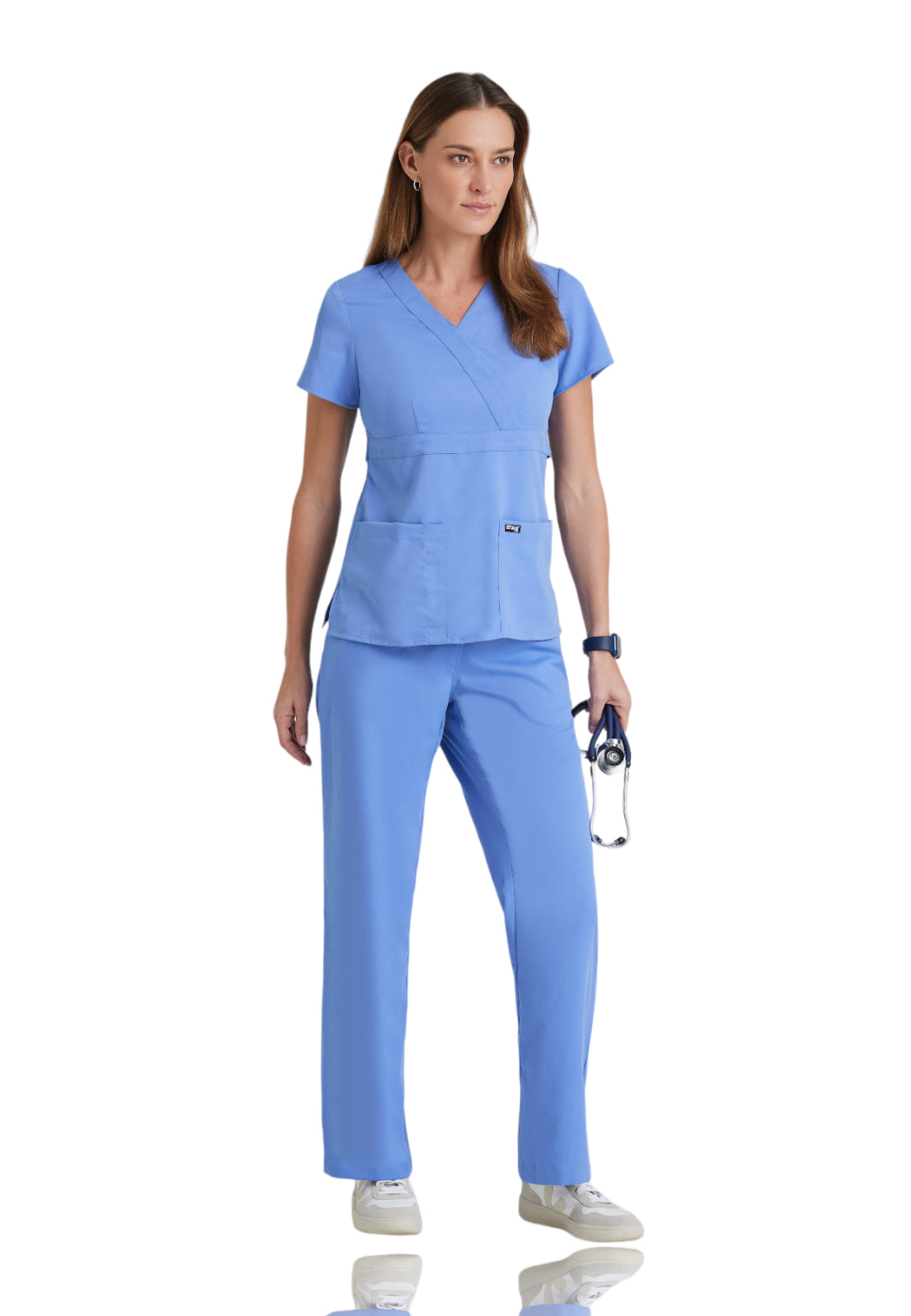 Women's Mock Wrap Riley Scrub Top