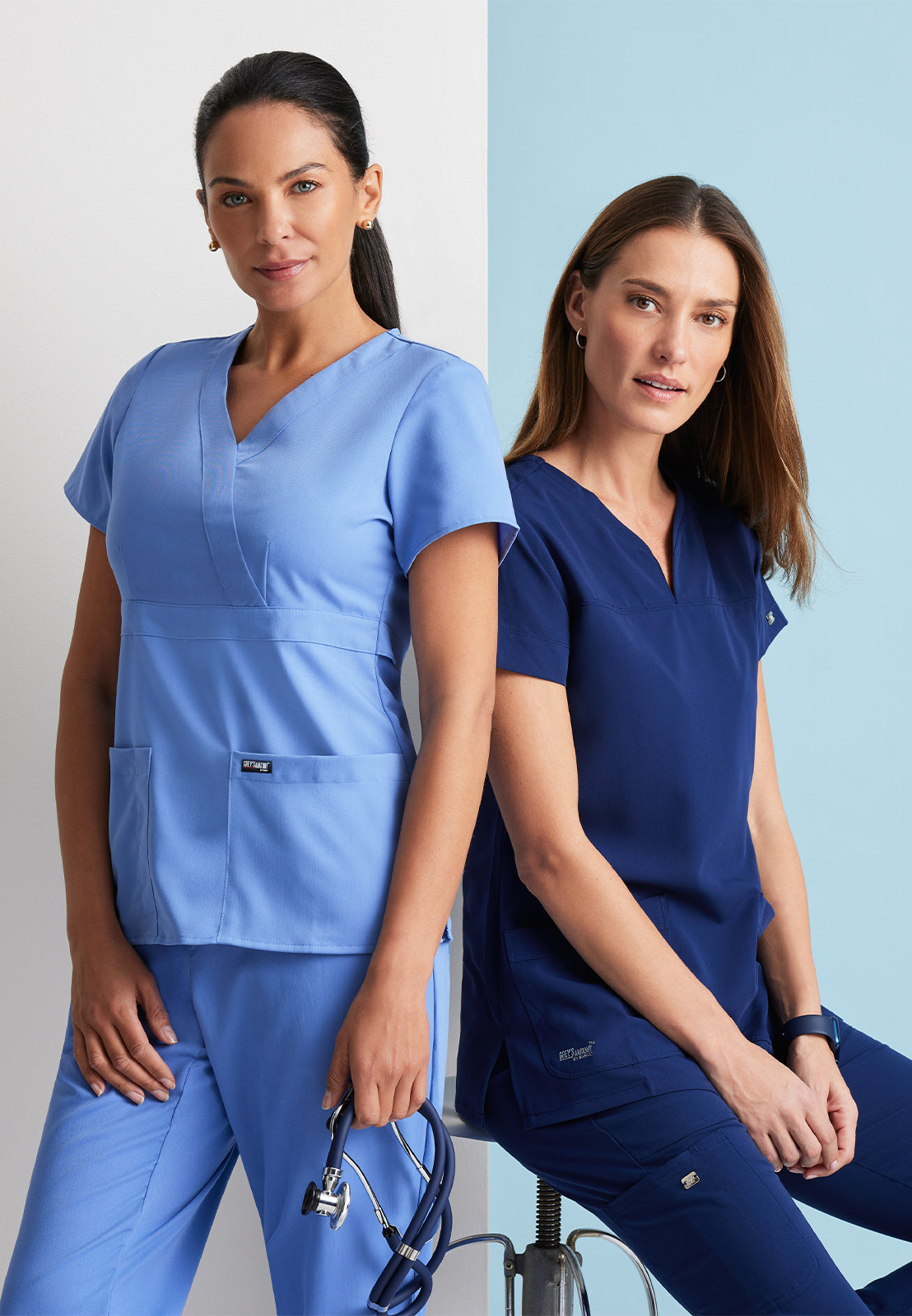 Women's Mock Wrap Riley Scrub Top