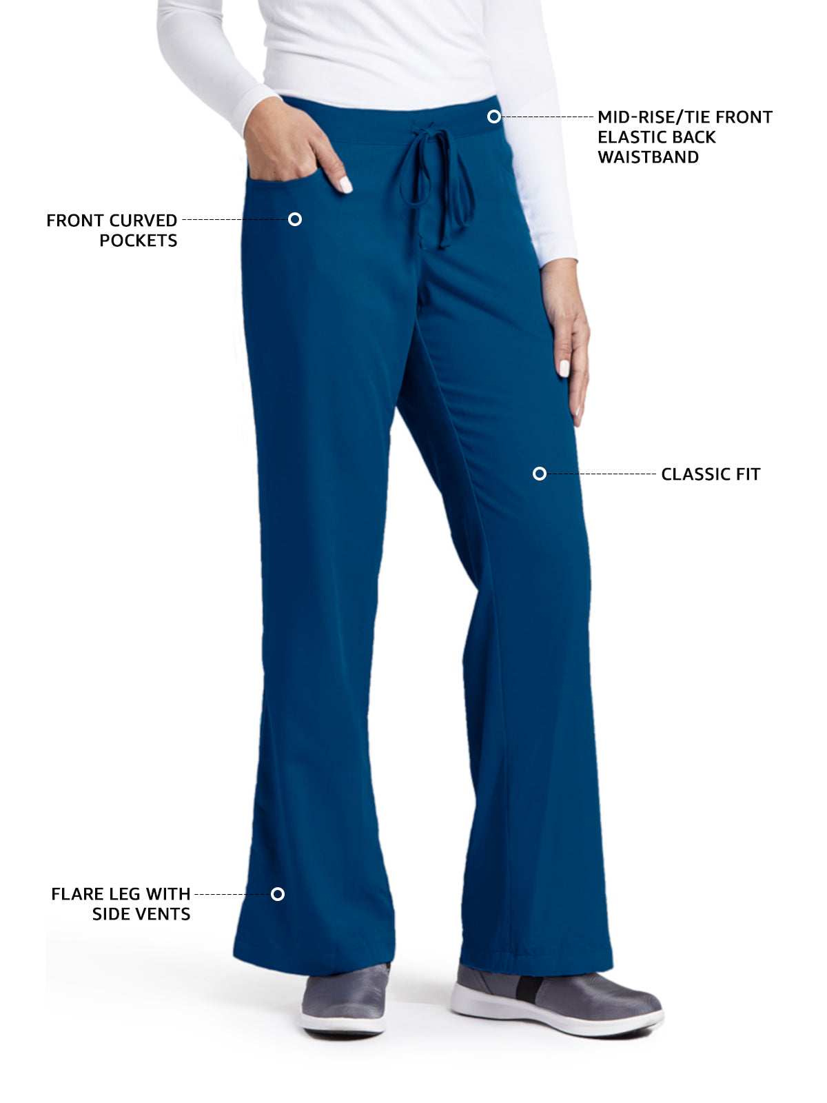 Women's Tie Front Riley Scrub Pant