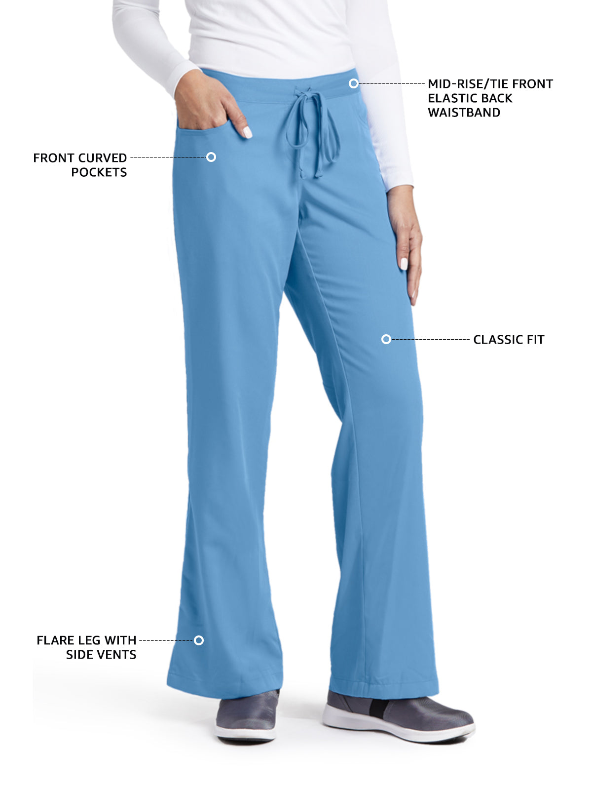 Women's Tie Front Riley Scrub Pant