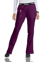 Women's Three-Pocket Flared Leg Aubrey Scrub Pant - 4275 - Wine