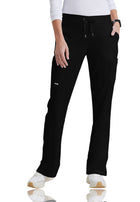 Women's Six-Pocket Straight Leg Mia Scrub Pant - 4277 - Black