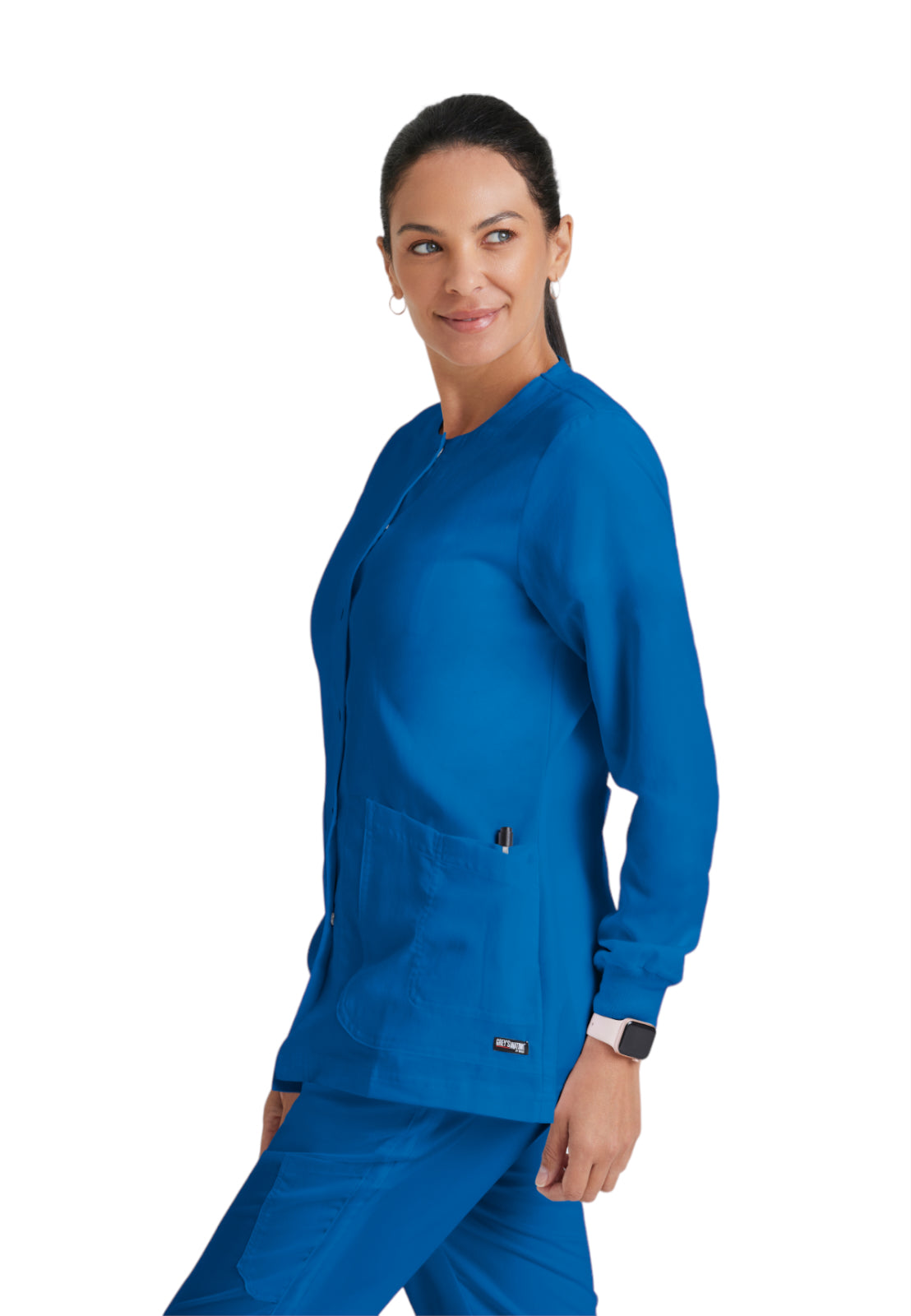 Women's Round Neck Jamie Warm Up Scrub Jacket