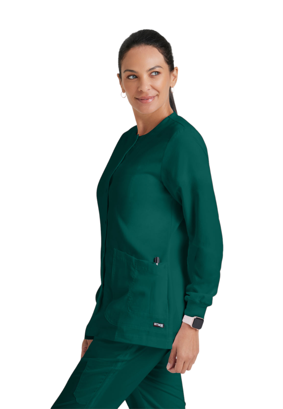 Women's Round Neck Jamie Warm Up Scrub Jacket