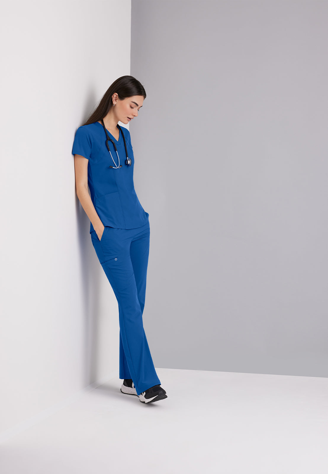 Women's V-Neck Racer Scrub Top