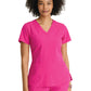 Women's Four-Pocket V-Neck Racer Scrub Top - 5105 - Prestige Pink