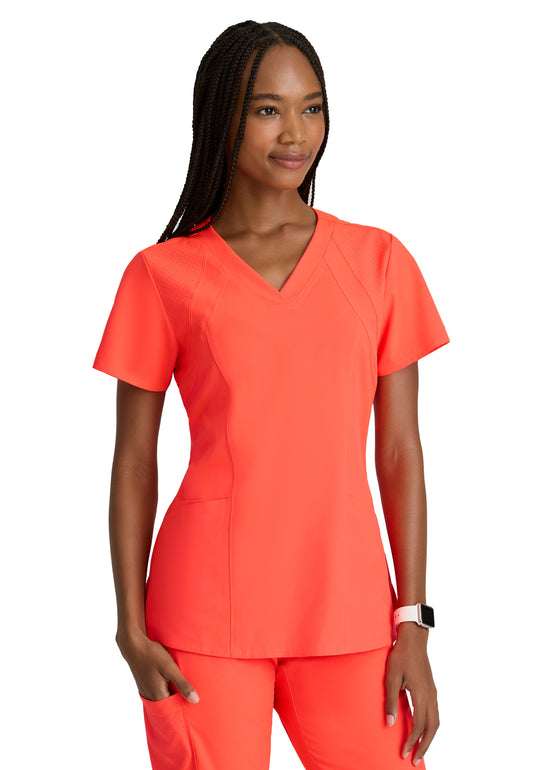 Women's V-Neck Racer Scrub Top