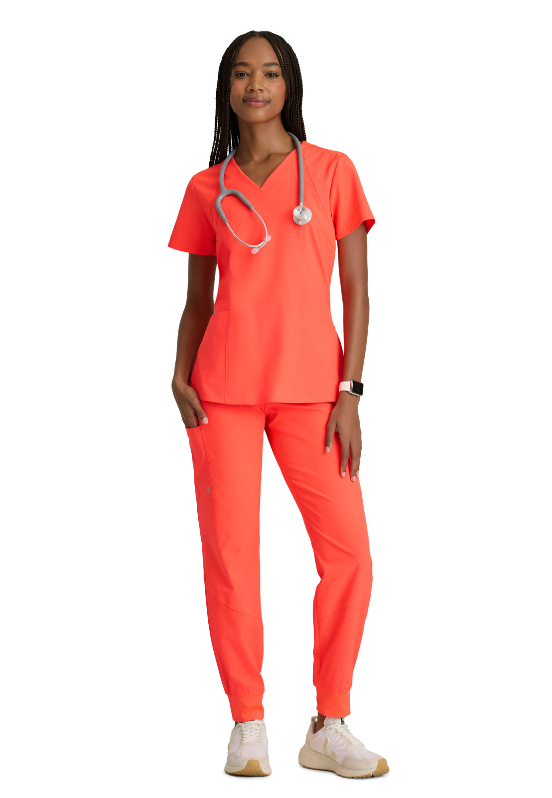 Women's V-Neck Racer Scrub Top