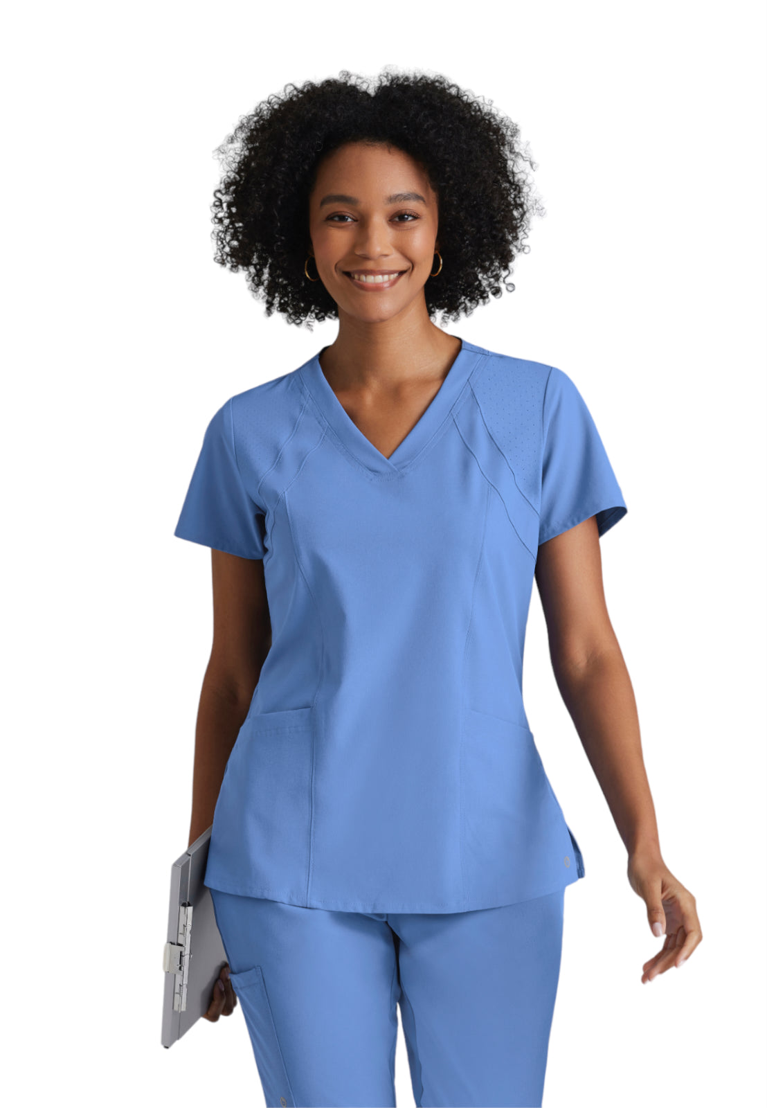 Women's V-Neck Racer Scrub Top