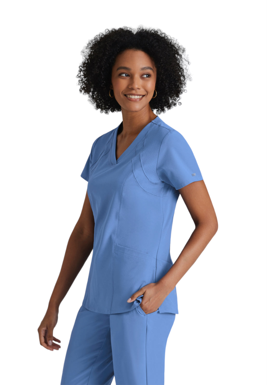 Women's V-Neck Racer Scrub Top