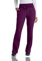 Women's Five-Pocket Fit & Flare Stride Scrub Pant - 5206 - Wine