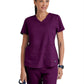 Women's Two-Pocket V-Neck Aubrey Scrub Top - 71166 - Wine