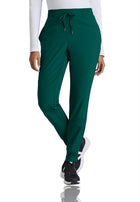Women's Three-Pocket Mid-Rise Boost Jogger Scrub Pant - BOP513 - Hunter Green