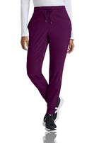 Women's Three-Pocket Mid-Rise Boost Jogger Scrub Pant - BOP513 - Wine