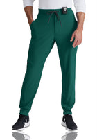 Men's Six-Pocket Drawcord Waist Vortex Jogger Scrub Pant - BOP520 - Hunter Green
