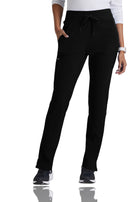 Women's Five-Pocket Tapered Leg Uplift Scrub Pant - BOP597 - Black