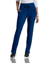 Women's Five-Pocket Tapered Leg Uplift Scrub Pant - BOP597 - Indigo (Navy)